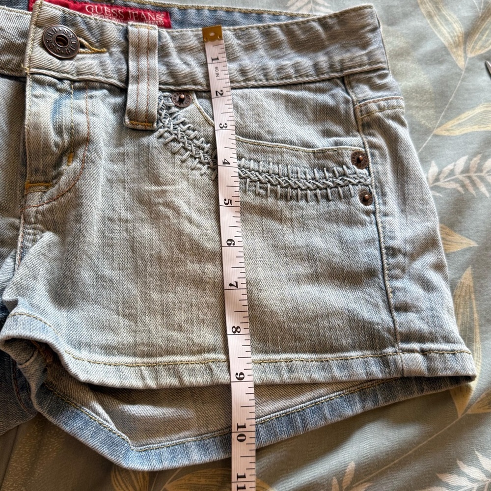 Guess Women's Blue Stretch Denim Jean Shorts - Picture 9 of 10